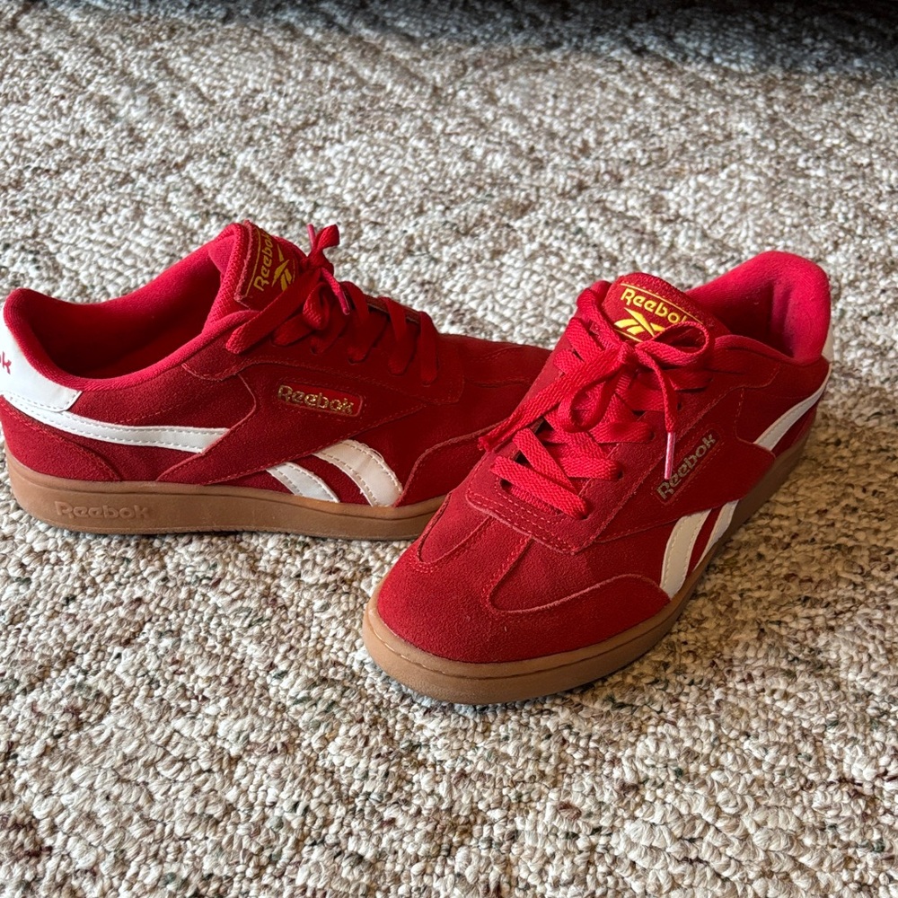 Reebok Red and White Women's Shoes